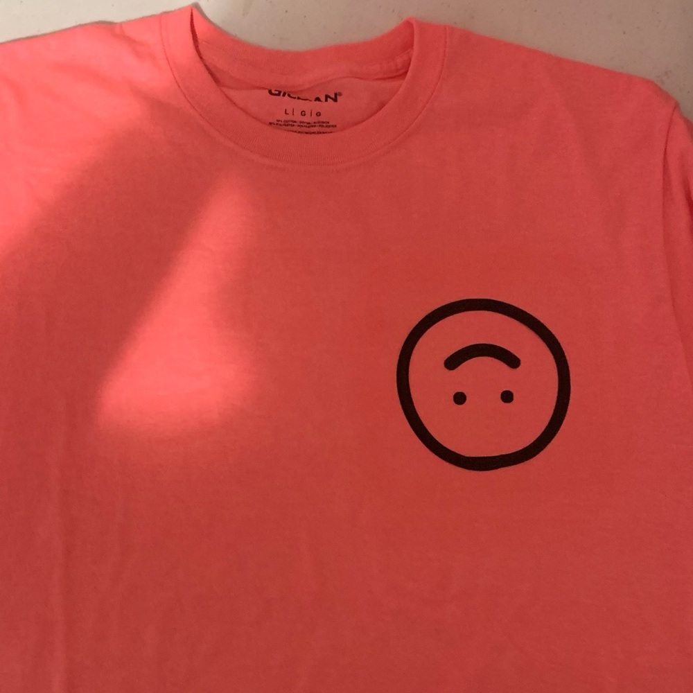 Upside down happy face shirt